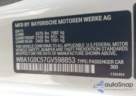 2016 BMW 228I xDrive z USA, uszkodzony, nr VIN WBA1G9C57GV598853